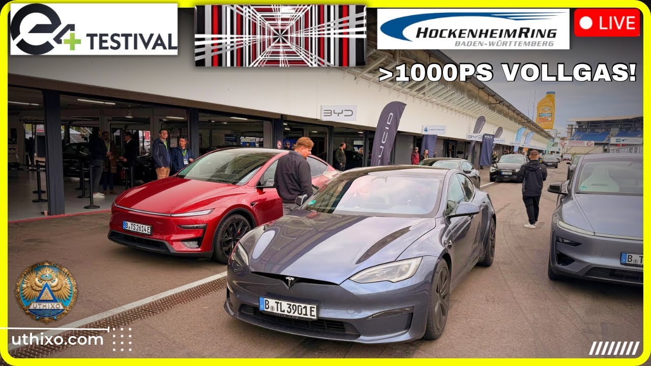 Tesla Model S Plaid 1020 PS Vollgas OHNE BREMSWIRKUNG!!! | Hockenheimring E4 Testival Tracktest