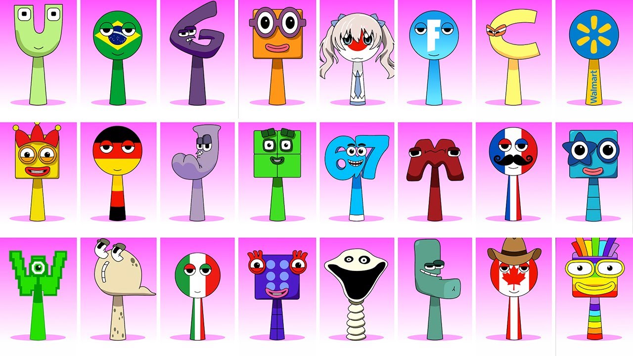Incredibox Sprunki OC Phase 1 to Phase 4 Pink Larva, Three, Sleepy Bird Pocoyo, Sweden, Poppy,Tisha