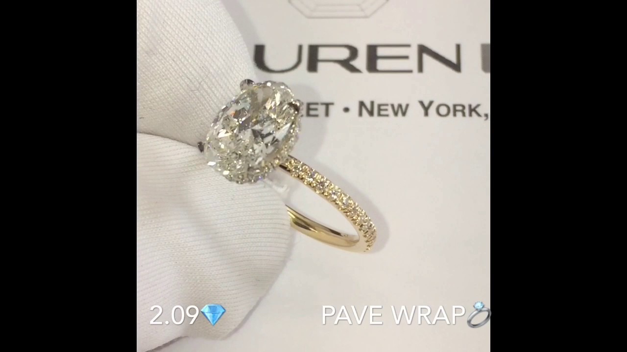 2.09 Oval Diamond 2-Tone Engagement Ring