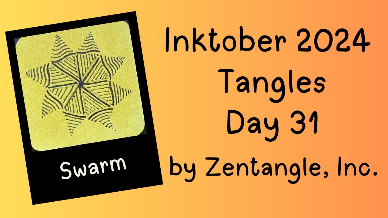 Inktober Tangles 2024 Day 31: Swarm by Zentangle, Inc.