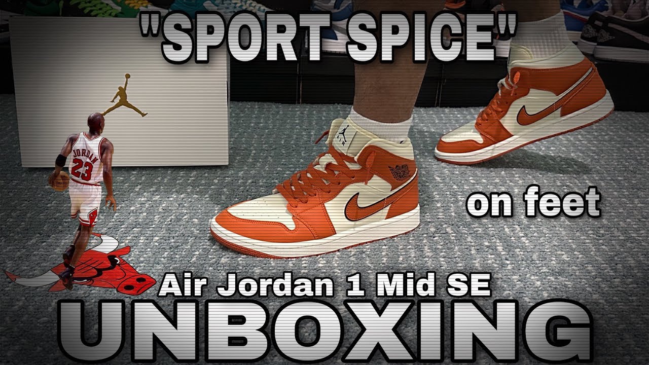 UNBOXING WMNS AIR JORDAN 1 MID SE “Sport Spice” “Coconut Milk”| On Feet Looks