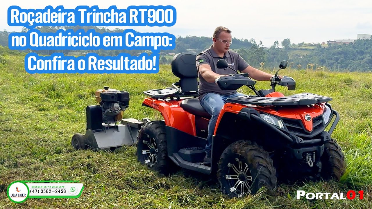 Roçadeira Trincha RT-900 Marquinafort Para Quadriciclo  Em Campo: Confira o Resultado! @CFMOTO Brasil