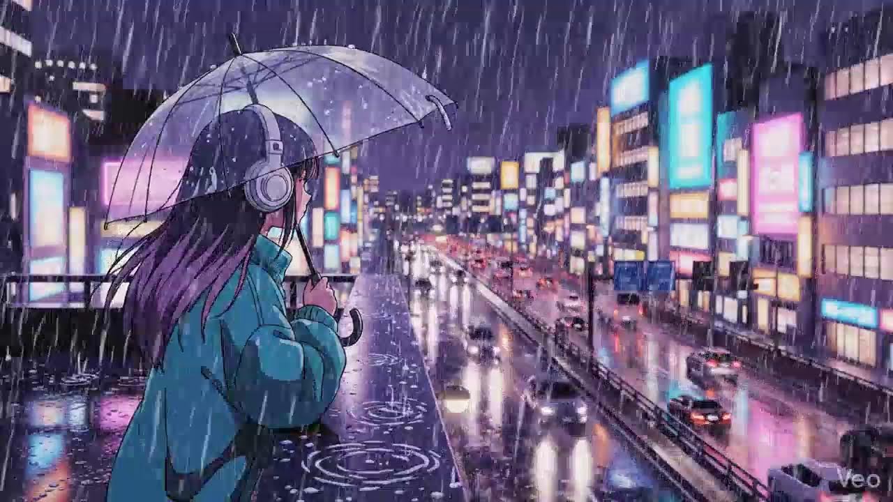 Soft Rain at Night 🌧️ Japanese City Lofi Beats