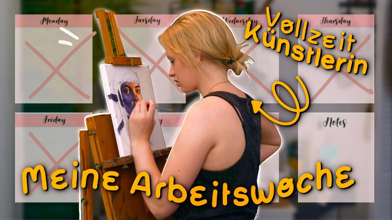 Mein Alltag als selbstst&auml;ndige Vollzeit K&uuml;nstlerin || Malen, YouTube, Organisatorisches usw.