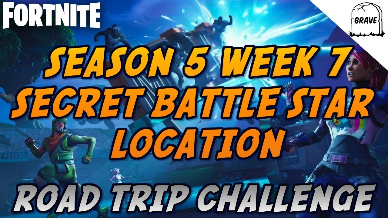Fortnite Season 5 Week 7 Secret Battle Star Location! Road Trip Challenge