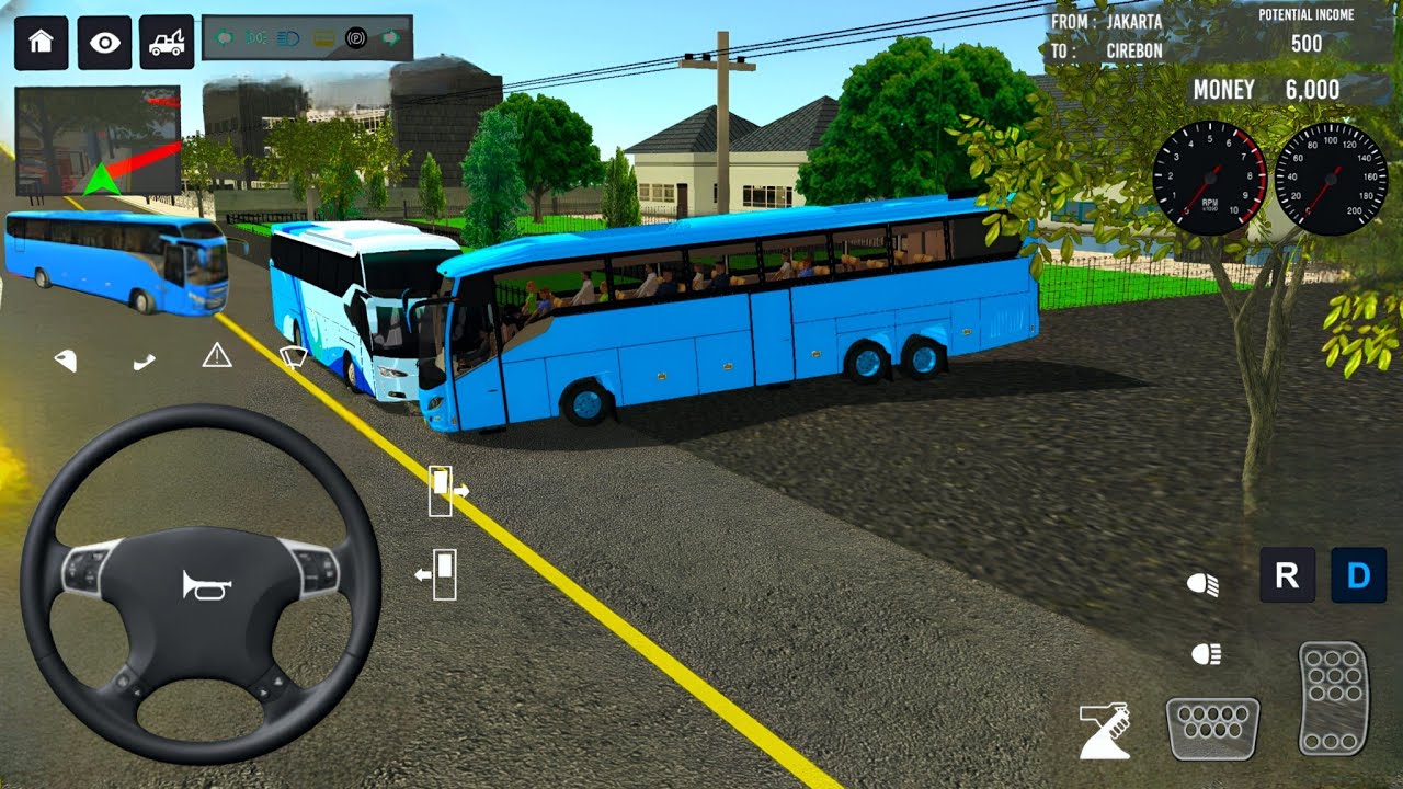 Coach Bus Simulator Indonesia  | Real City Driving Driving Gameplay New ( Bus Game ) 