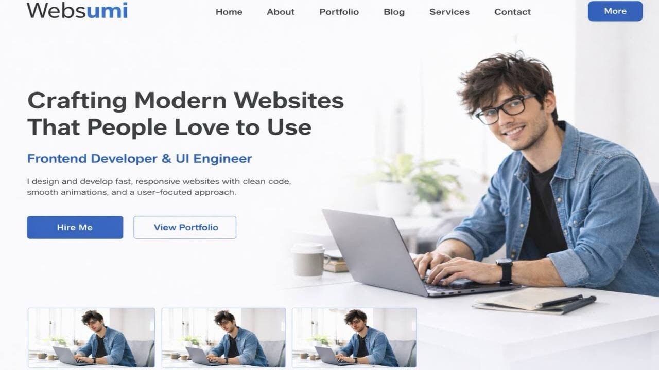 Modern Portfolio Website Design with HTML & CSS (No JavaScript)