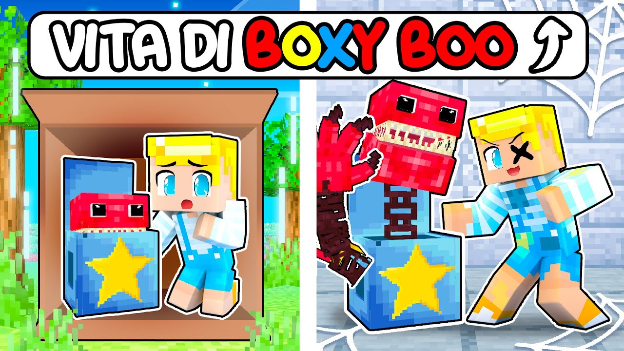 La VITA di BOXY BOO di PROJECT POPPY PLAYTIME su MINECRAFT!! - ITA