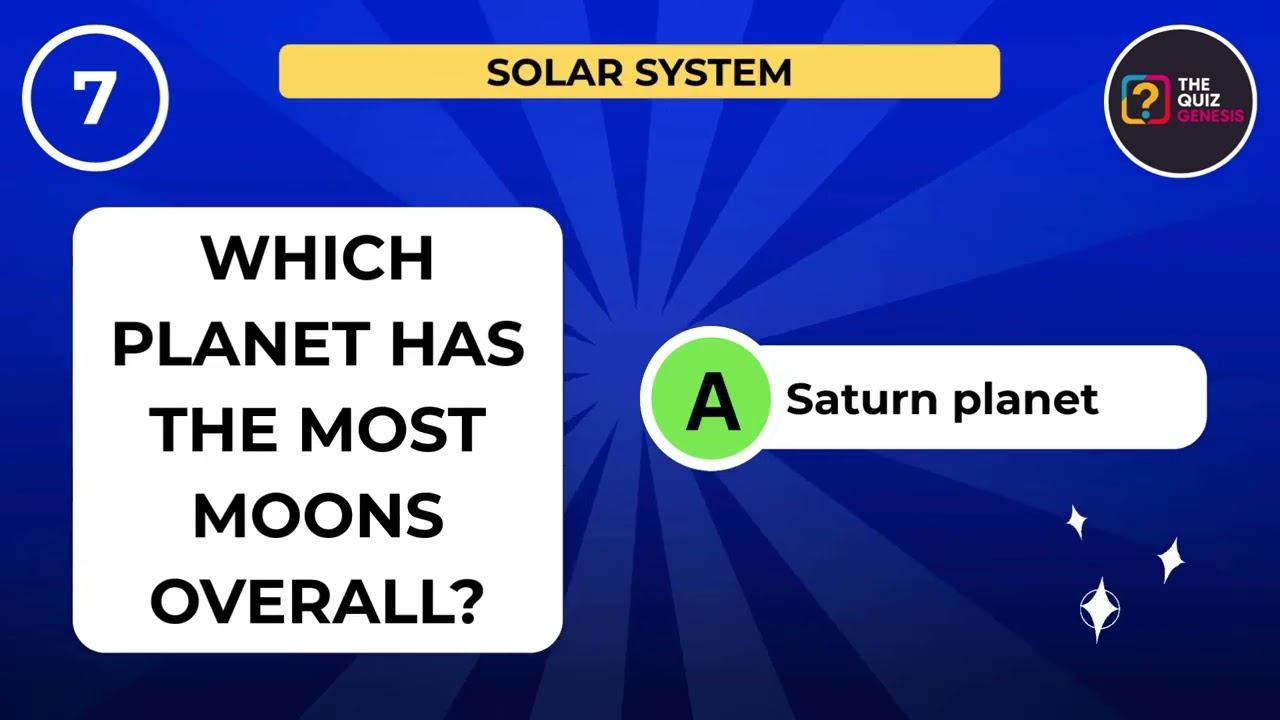 Solar System Quiz 🚀 20 Space Questions | Astronomy & Planets Trivia Challenge 2025
