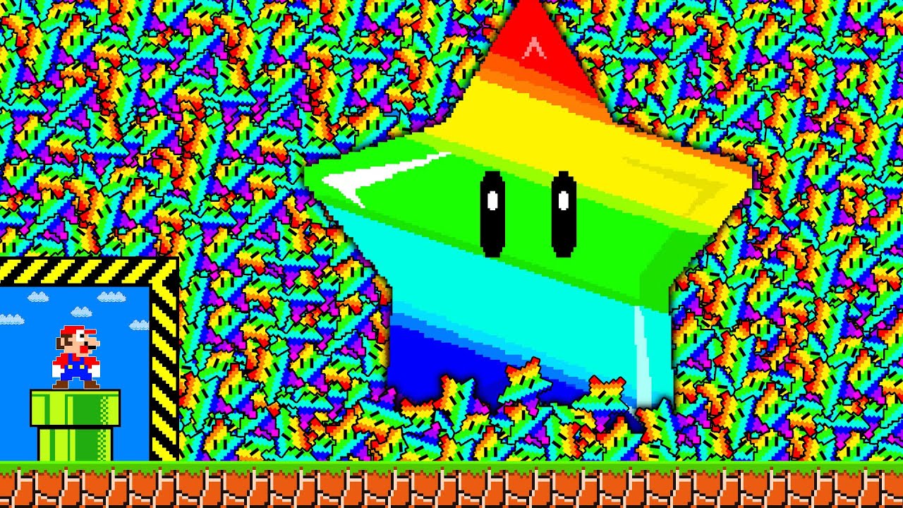 When Mario Has Too Many Rainbow Stars in Super Mario Bros