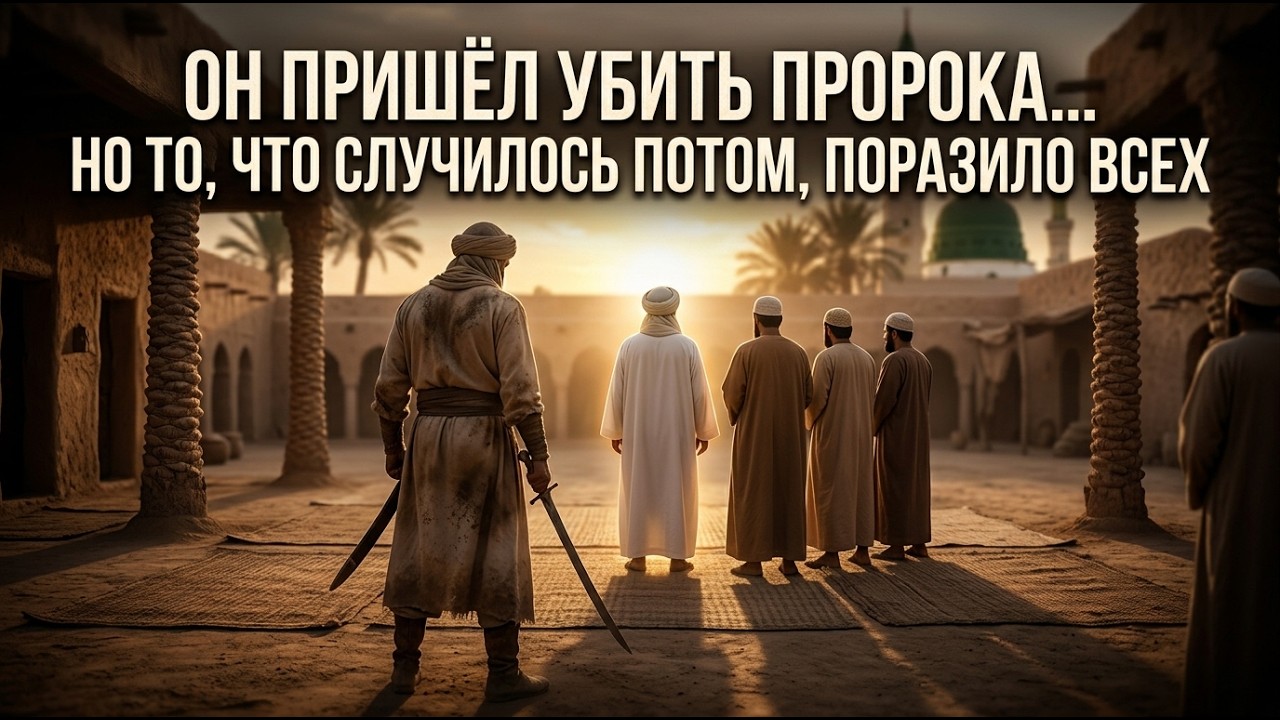 МашаАллах, вот история о том, как Посланник Аллаха накормил человека, который пришёл,чтобы убить его