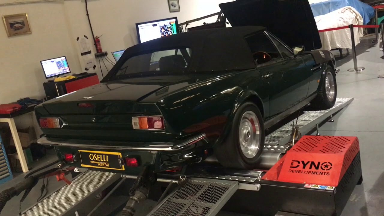 Aston Martin Vantage 6 3 litre spec tuned on rolling road at Oselli