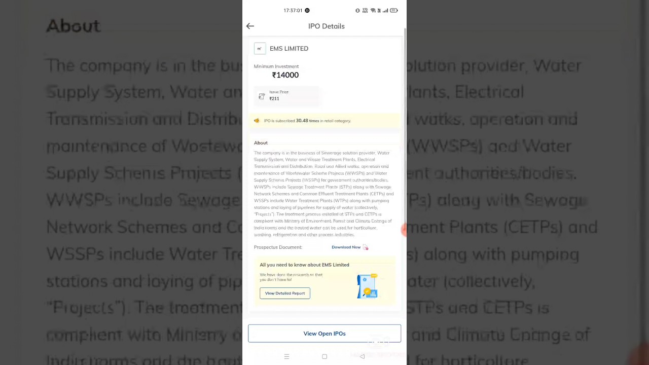 EMS LIMITED IPO total subscription|| Retail Investors || #ipo #ems #latestipo #retail #investing