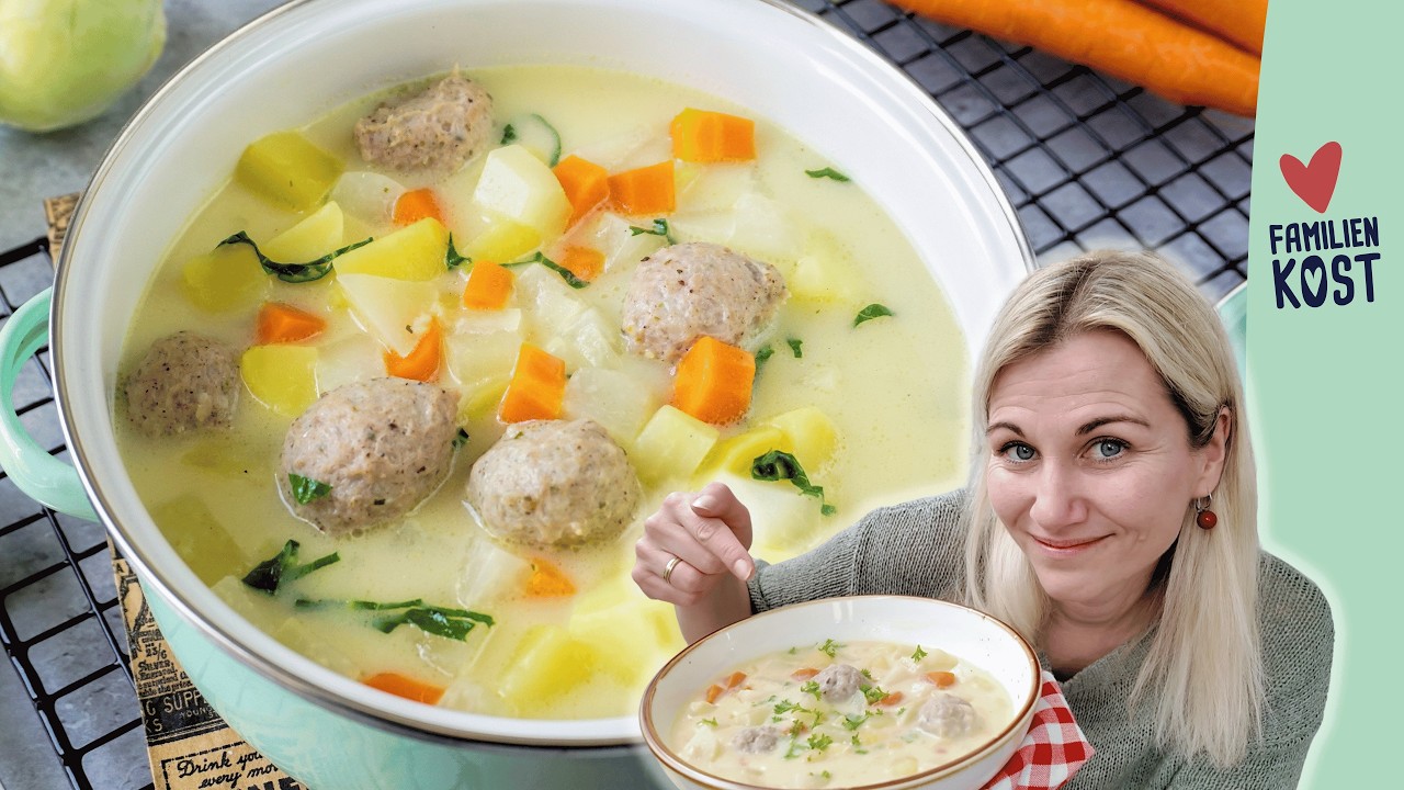 Omas Kohlrabi-Eintopf mit Kartoffeln, M&ouml;hren und besonderen Fleischb&auml;llchen &ndash; so einfach & lecker