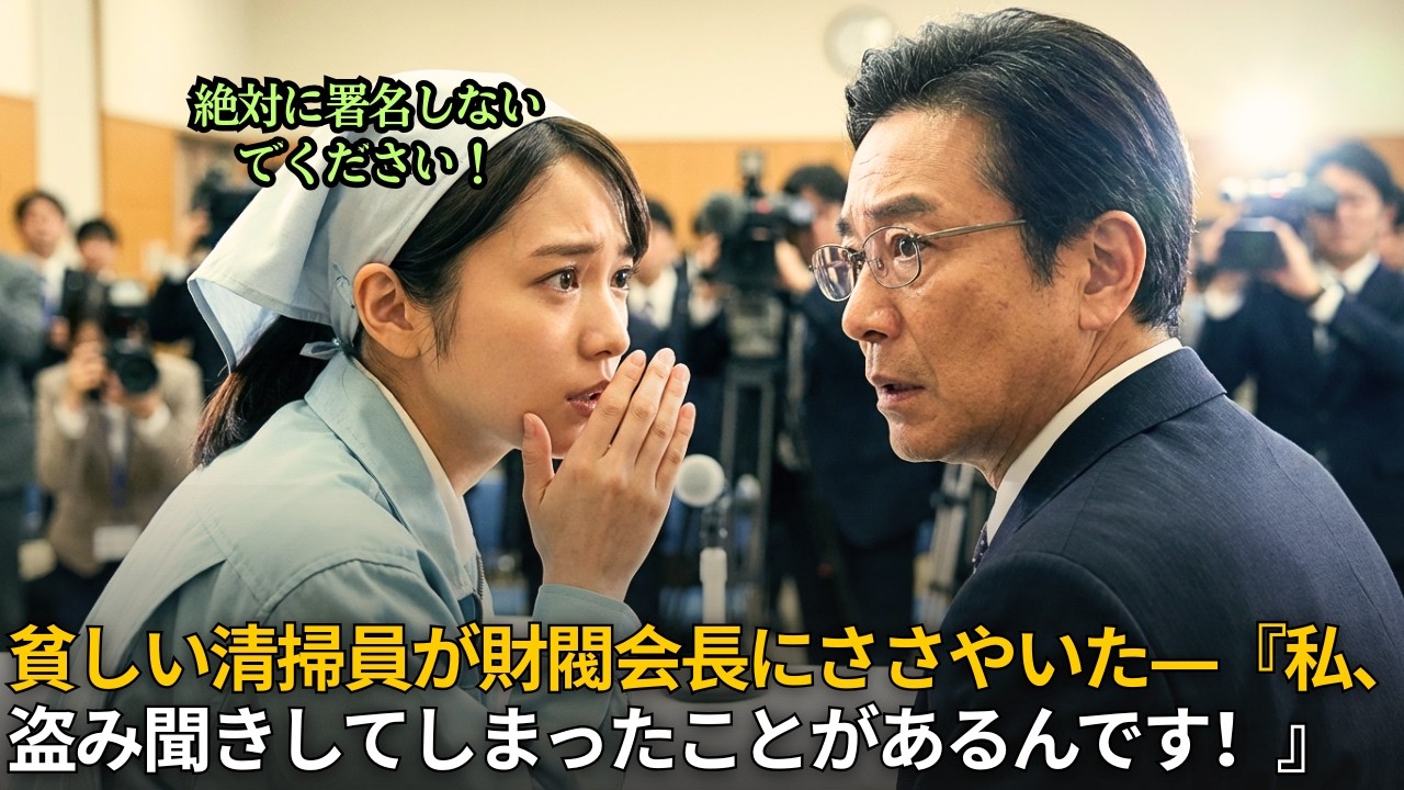 貧しい新人清掃員が、契約を目前にした百万長者の財閥会長にささやいた――『絶対に署名しないでください！』そして、彼女の行動が衝撃の結果を招く…｜人生の教訓｜オーディオブック