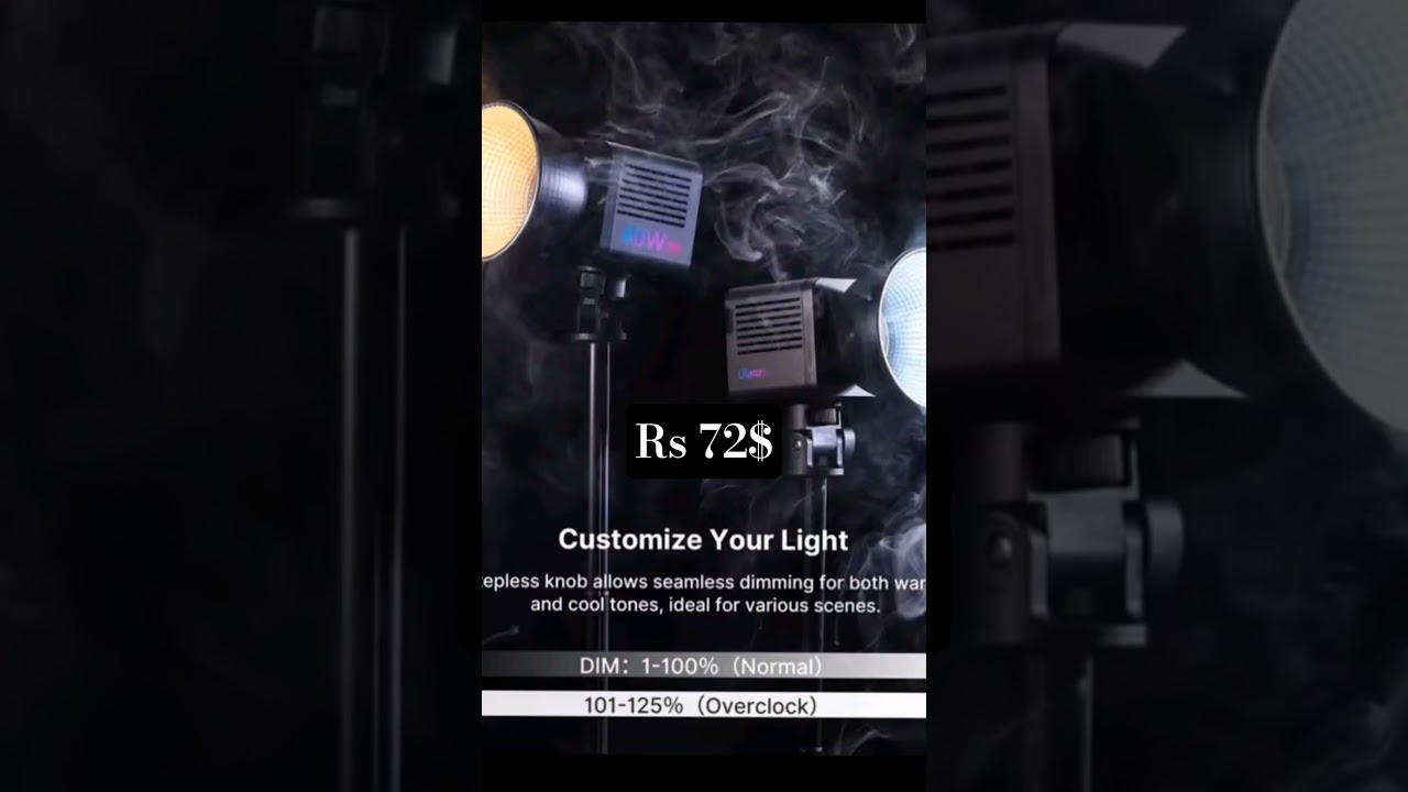 Rs 72$ Ulanzi L024 40W RGB Video Light 2500-6500K Bi-color 0-359° RGB COB 