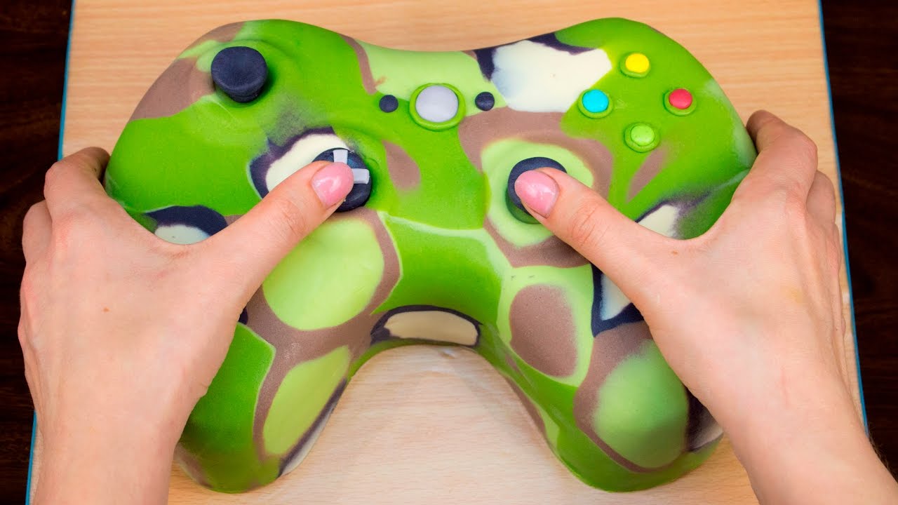 🎮 3д торт ДЖОЙСТИК. Камуфляж из мастики / 3D cake joystick. Camouflage of mastic  - Я - ТОРТодел!