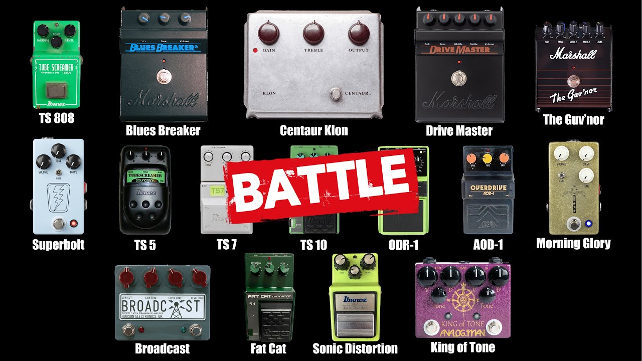16 Legendary Overdrive Pedals Compared – Which One Rules Them All?