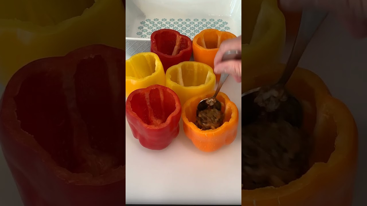 Delicious Bell Peppers Stuffed with Ground Beef and Rice