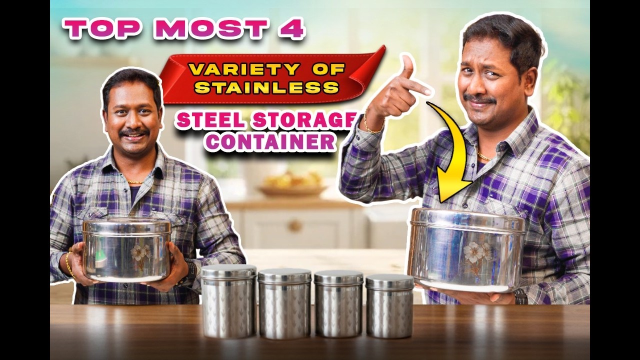 😍😍😍 Top Most 4 Variety Of Stainless Steel Storage Container 🤩🤩🤩