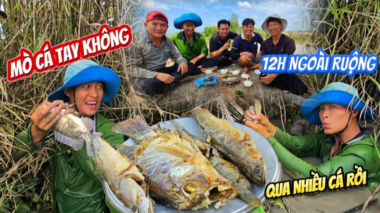 Thử Thách Mò Cá Tay Không Ngoài Ruộng- Kết Quả Bất Ngờ | HoàiPhong TV