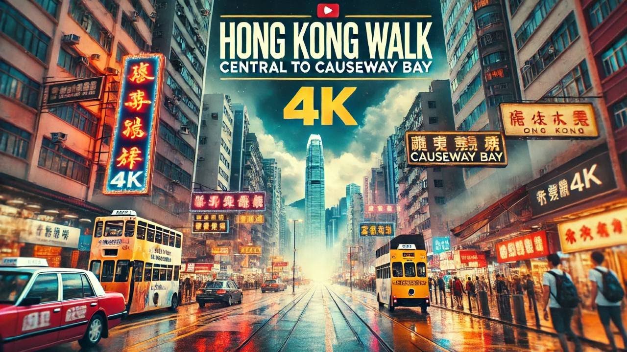 Discover Hong Kong on Foot: Central, Wan Chai, and Causeway Bay in 4K (January 2025)