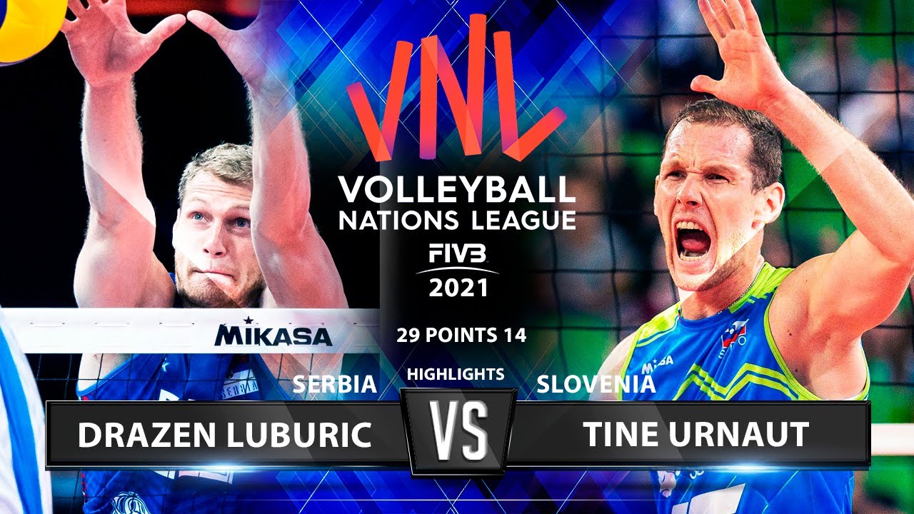 Drazen Luburic vs Tine Urnaut  | Serbia vs Slovenia | VNL 2021 (HD)