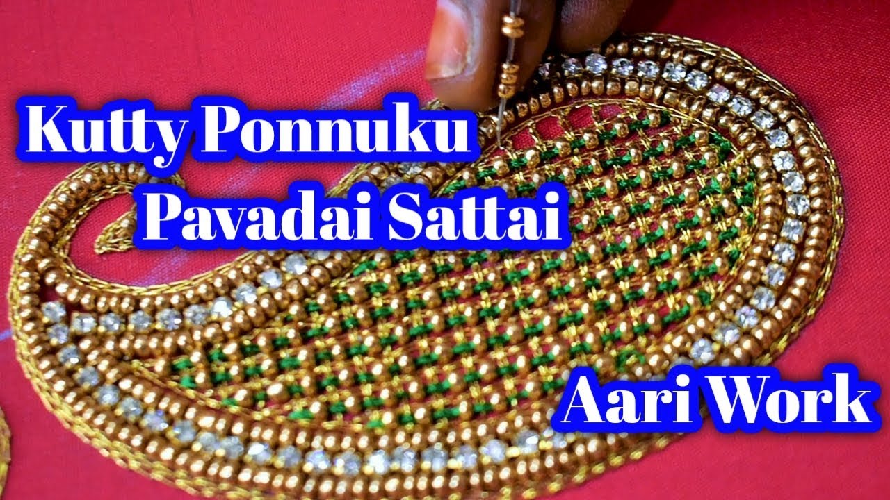 Kutty Ponnuku Pavadai Sattai Aari Embroidery Work | Easy Work Tricks | Nakshatra Designers