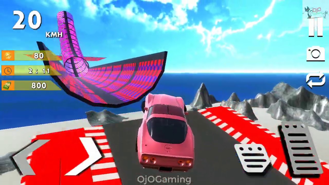 Extreme Stunts GT Racing Car : Mega Impossible Ramp Games Android Gameplay part:01, Level:01