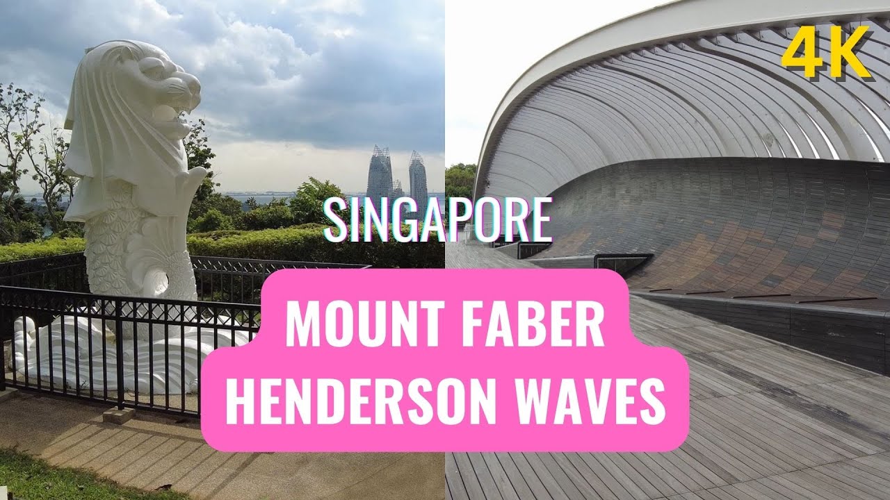 How to walk to Mount Faber & Henderson Waves from HarbourFront MRT Station [4K]