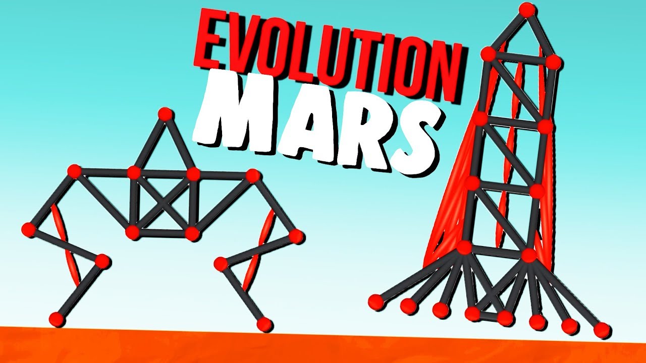 Удивительный марсоход и ракета! — Evolution Simulator