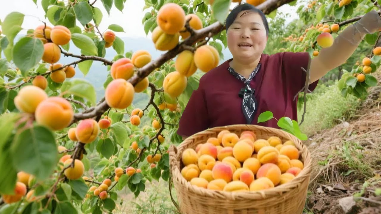 【陕北霞姐】农村山里摘200斤梅杏，霞姐用2天时间做杏干，纯天然的味道！