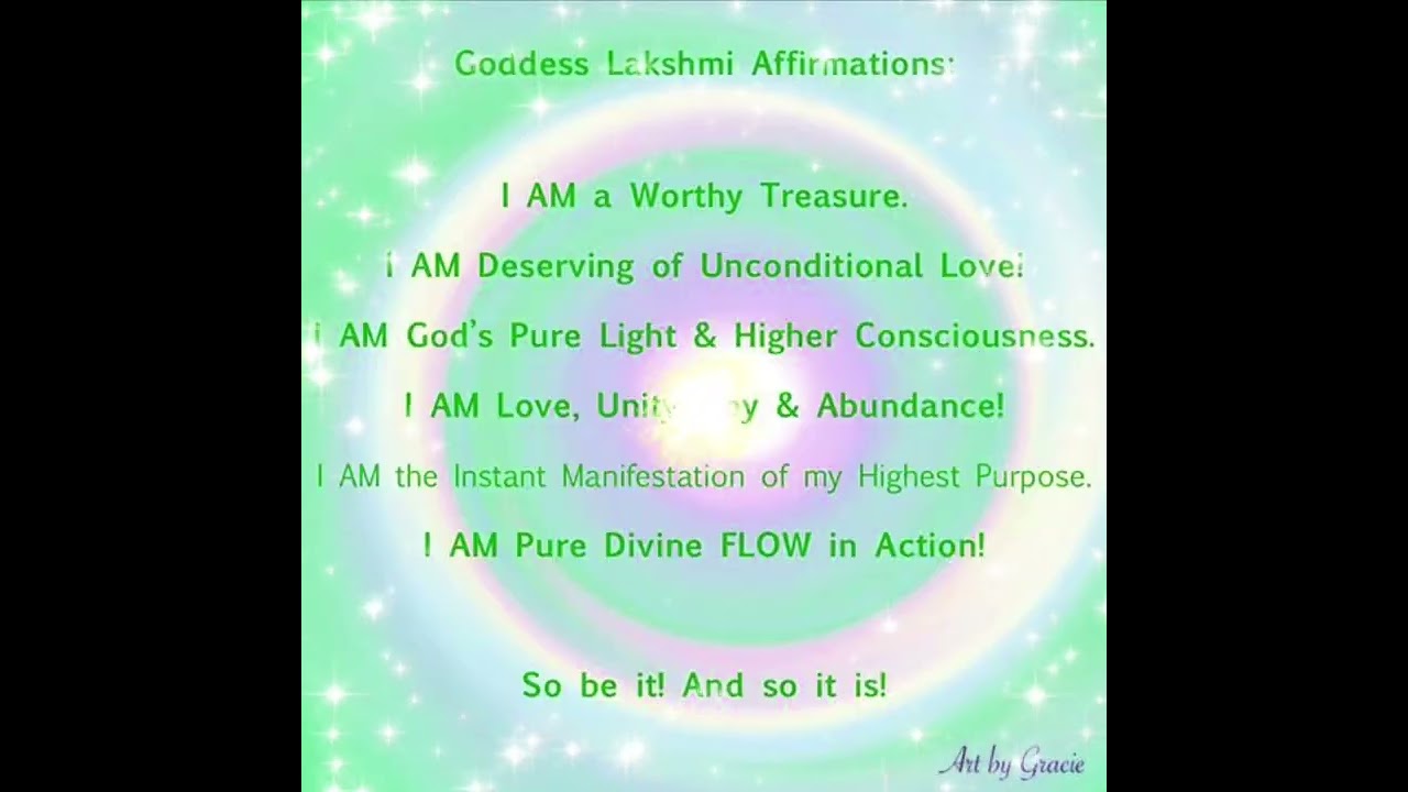 Call Upon Goddess Lakshmi - The Flow of Abundance Affirmations