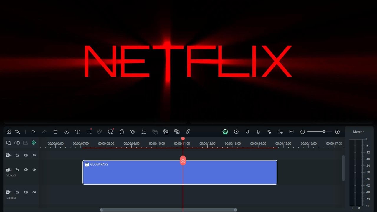 How to create glow rays effect in Filmora 14