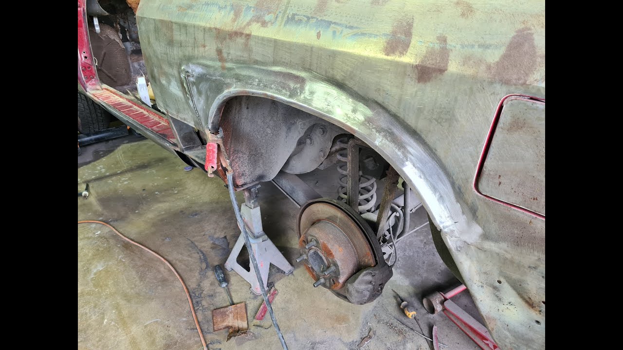 Alfa Romeo 105 Restoration.  Left quarter panel rust repairs