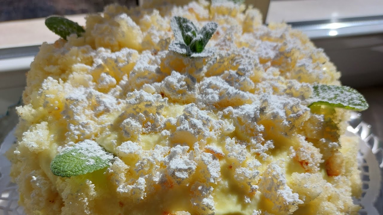 Torta mimosa senza forno, la mia versione facile per una torta soffice e cremosa.