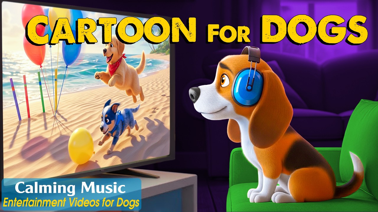 Cartoon for Dog: Relaxing Dog TV & Anti-Anxiety Music to Keep Dogs Happy All Day | Dog Cartoon TV