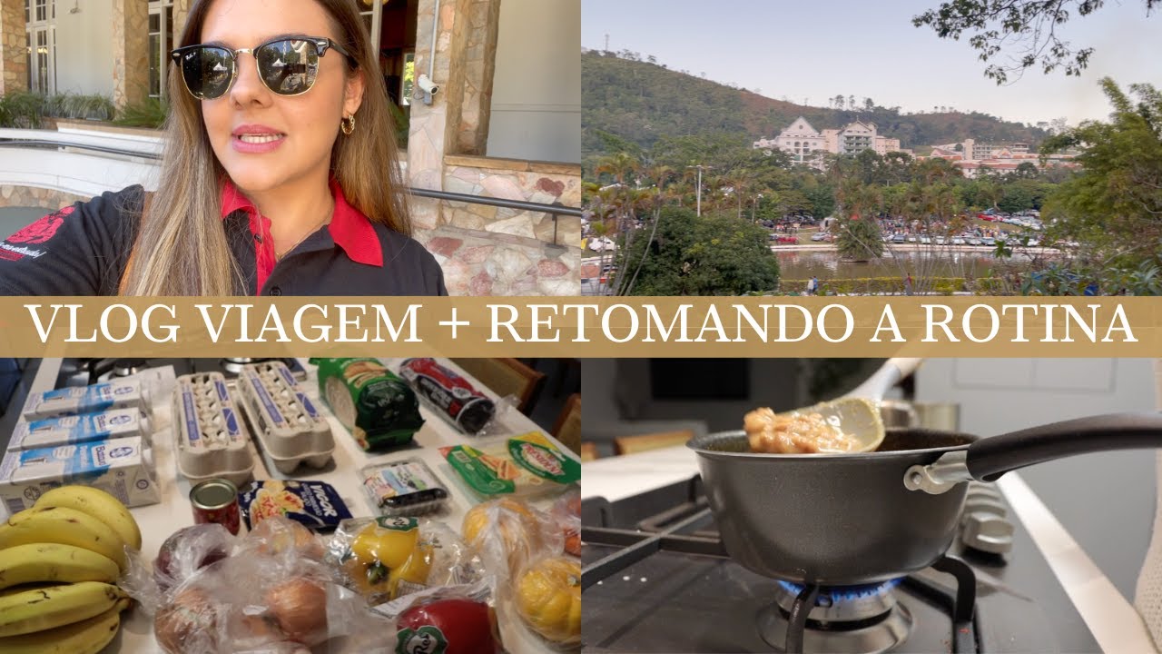 VLOGÃO VIAGEM E VOLTANDO A ROTINA | viagem, compra da semana, comida da semana e organização!