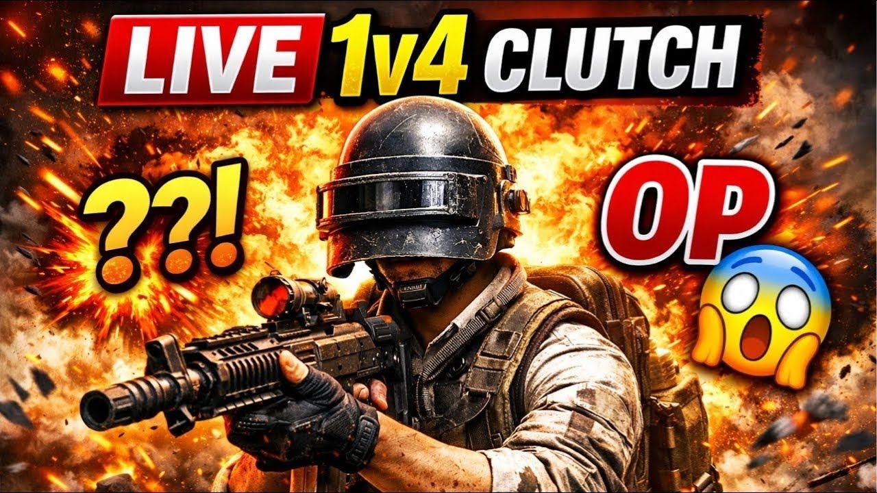 🔴 LIVE PUBG | 1v4 Clutch 😈🔥 Don’t Blink! part 4