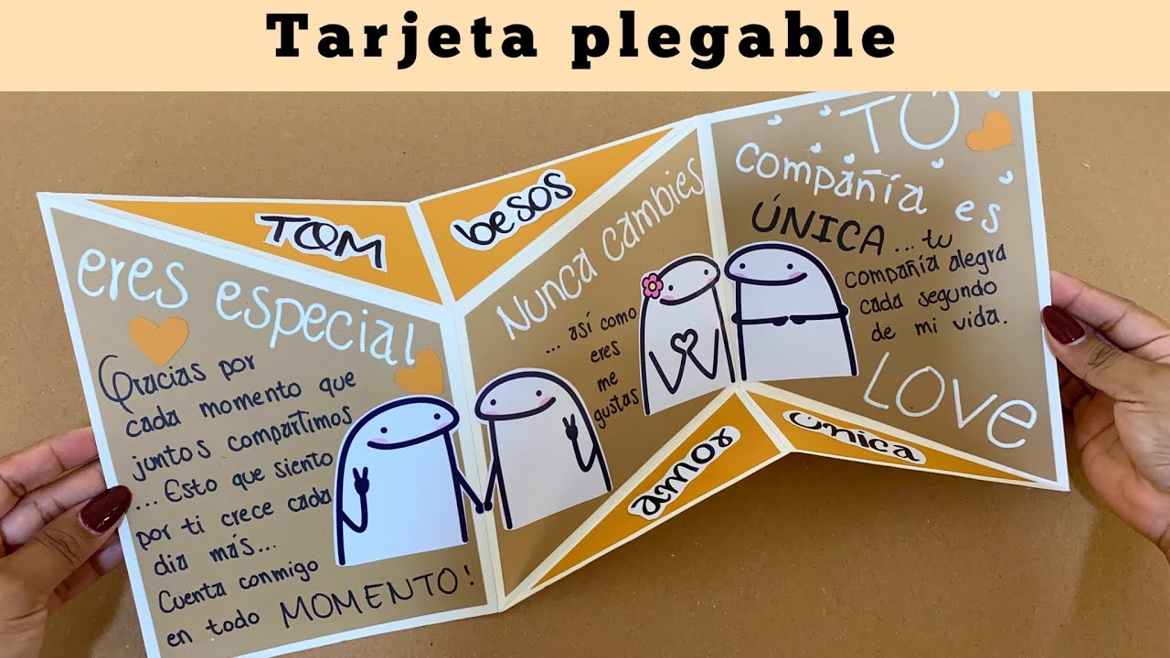 Mira este REGALO que hice con CARTULINA | Tarjeta hecha a mano