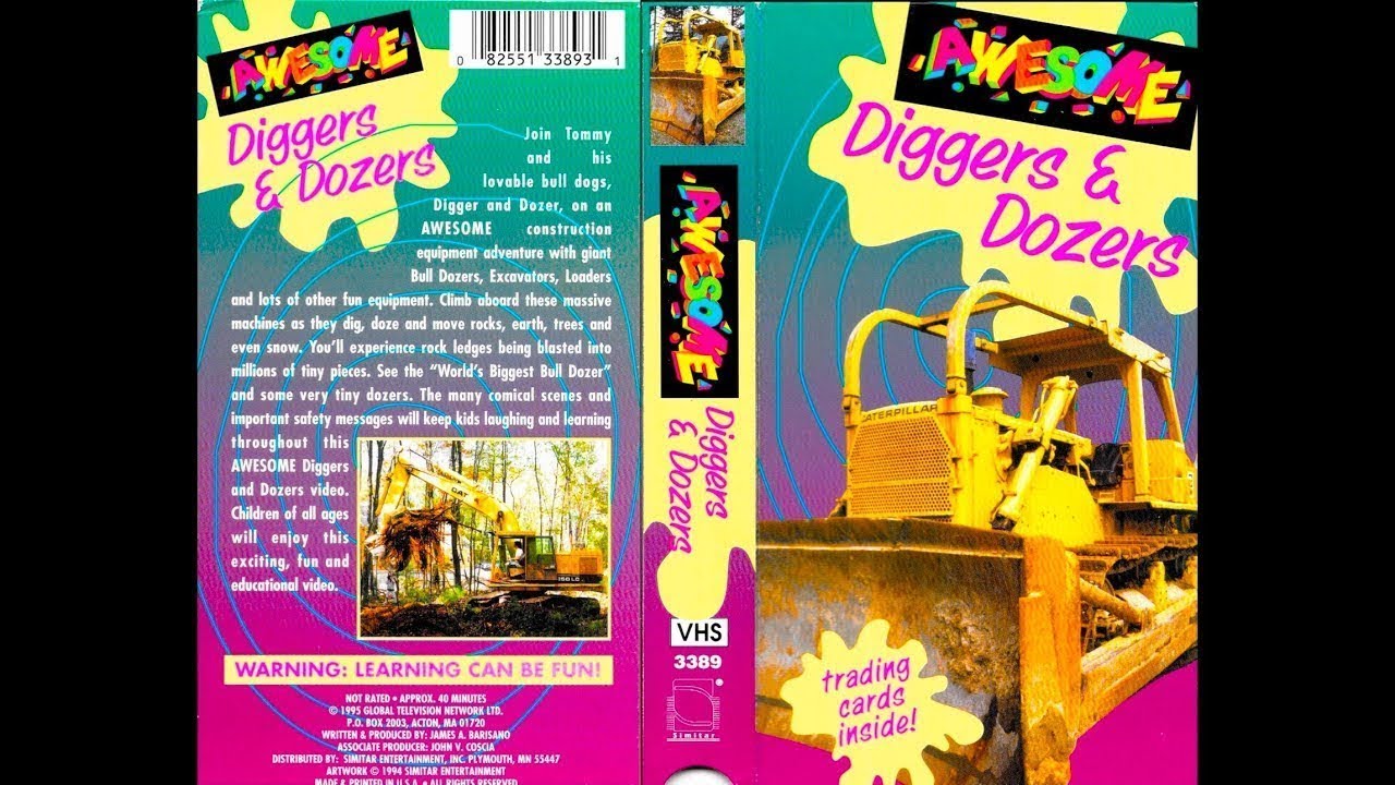 Awesome Diggers & Dozers (VHS, 1995)