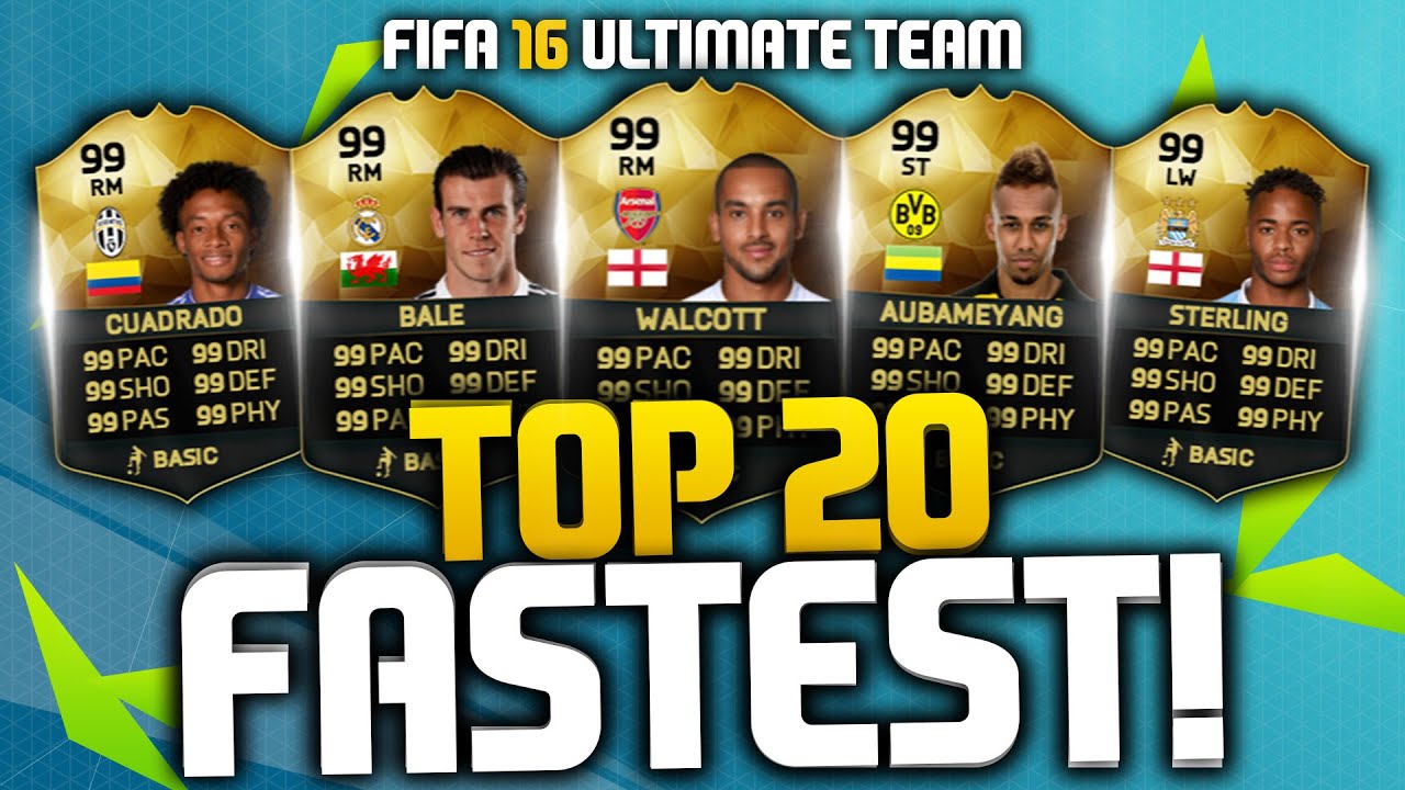 FIFA 16 - FASTEST PLAYERS! (FUT16 TOP 20 FASTEST PLAYERS)