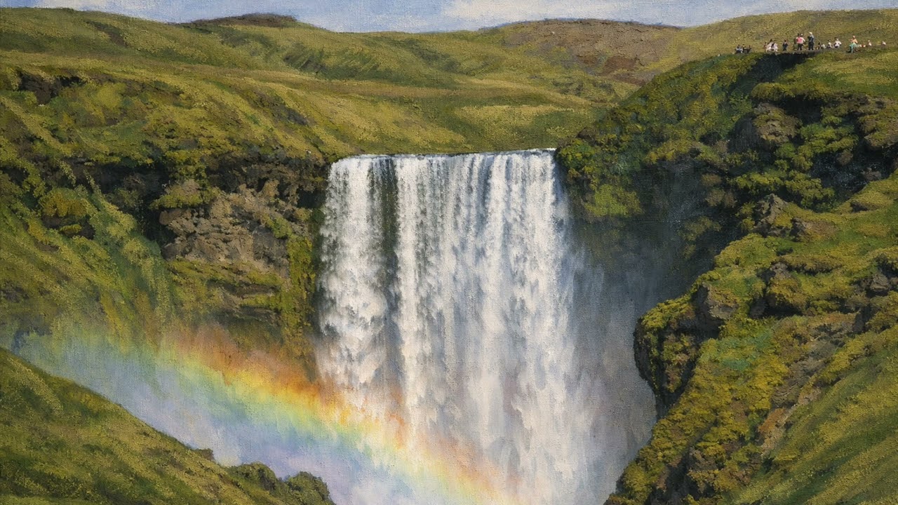 Waterfall Screensaver 🌊 | Calm Chill Lofi Beats | 4 Hours