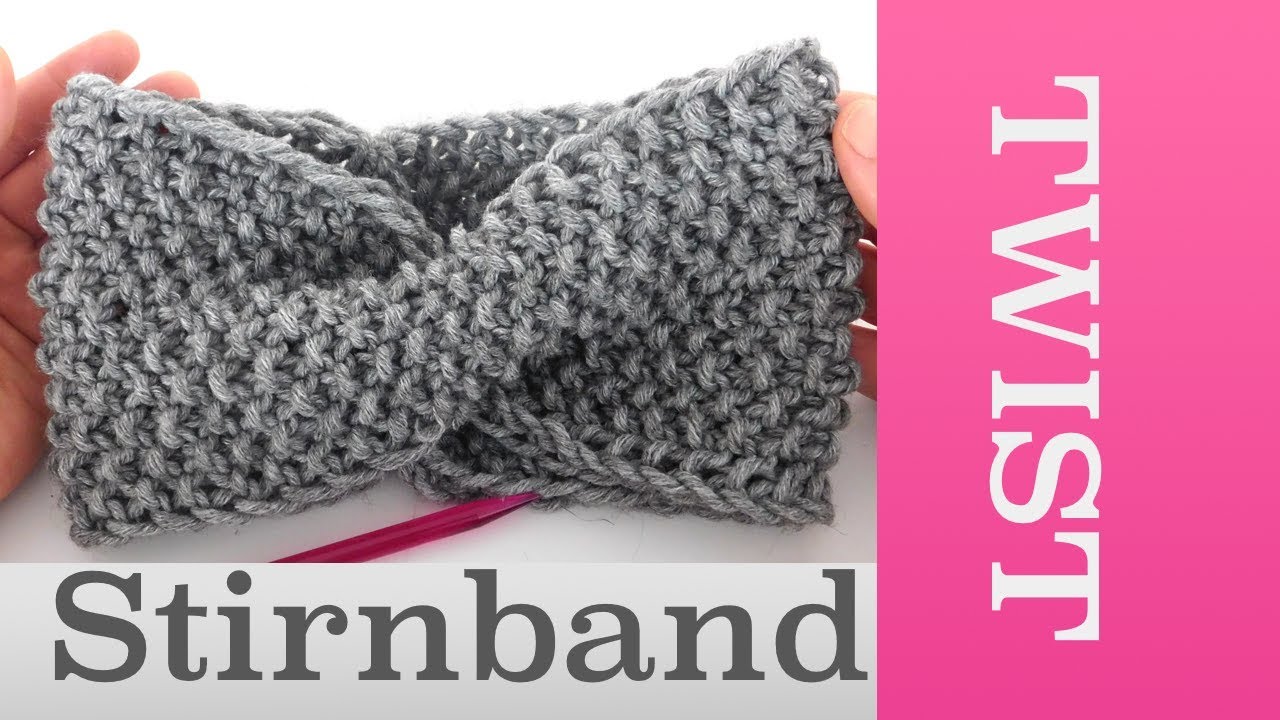 Twist Stirnband stricken im Perlmuster | Für Anfänger geeignet