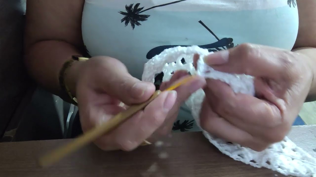 Vídeo aula bandana de crochê facílima e rápida 4 parte