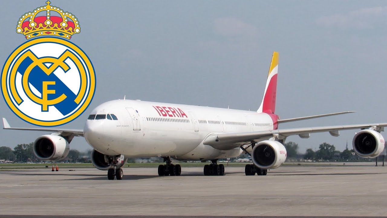 REAL MADRID ONBOARD - Iberia Airbus A340-600 (A346) landing & departing Montreal (YUL/CYUL)