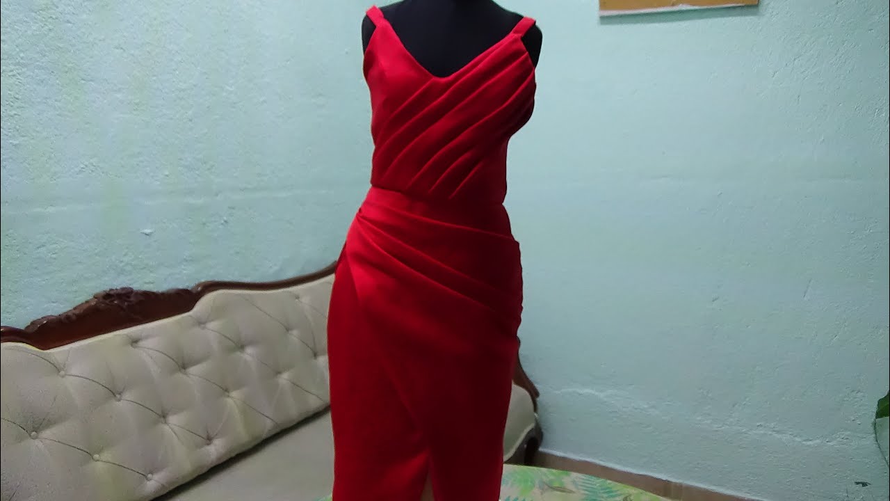 9.3 Como confeccionar vestido drapeado escote V