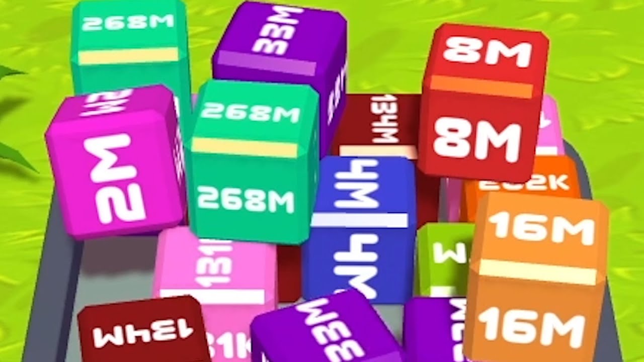 Merge Cube 2048 3D - ASMR Gameplay (Cubes Math, Level Up NumberBlocks Jelly Balls) Inka Kubes