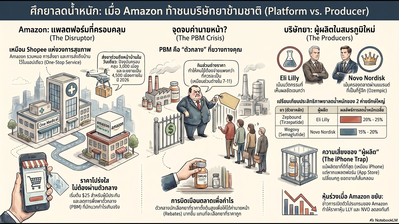 Amazon vs Big Pharma จุดเปลี่ยนหุ้น LLY   NVO
