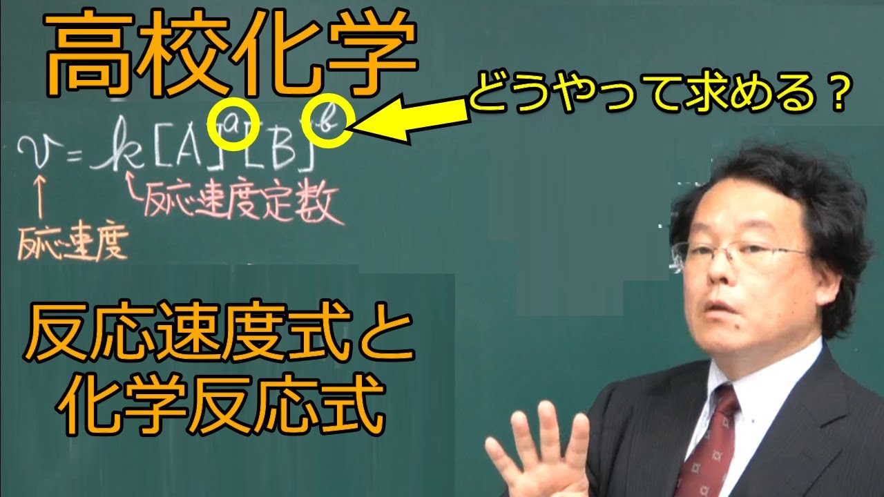 反応速度式　指数　求め方　化学反応式　高校化学　エンジョイケミストリー　123103
